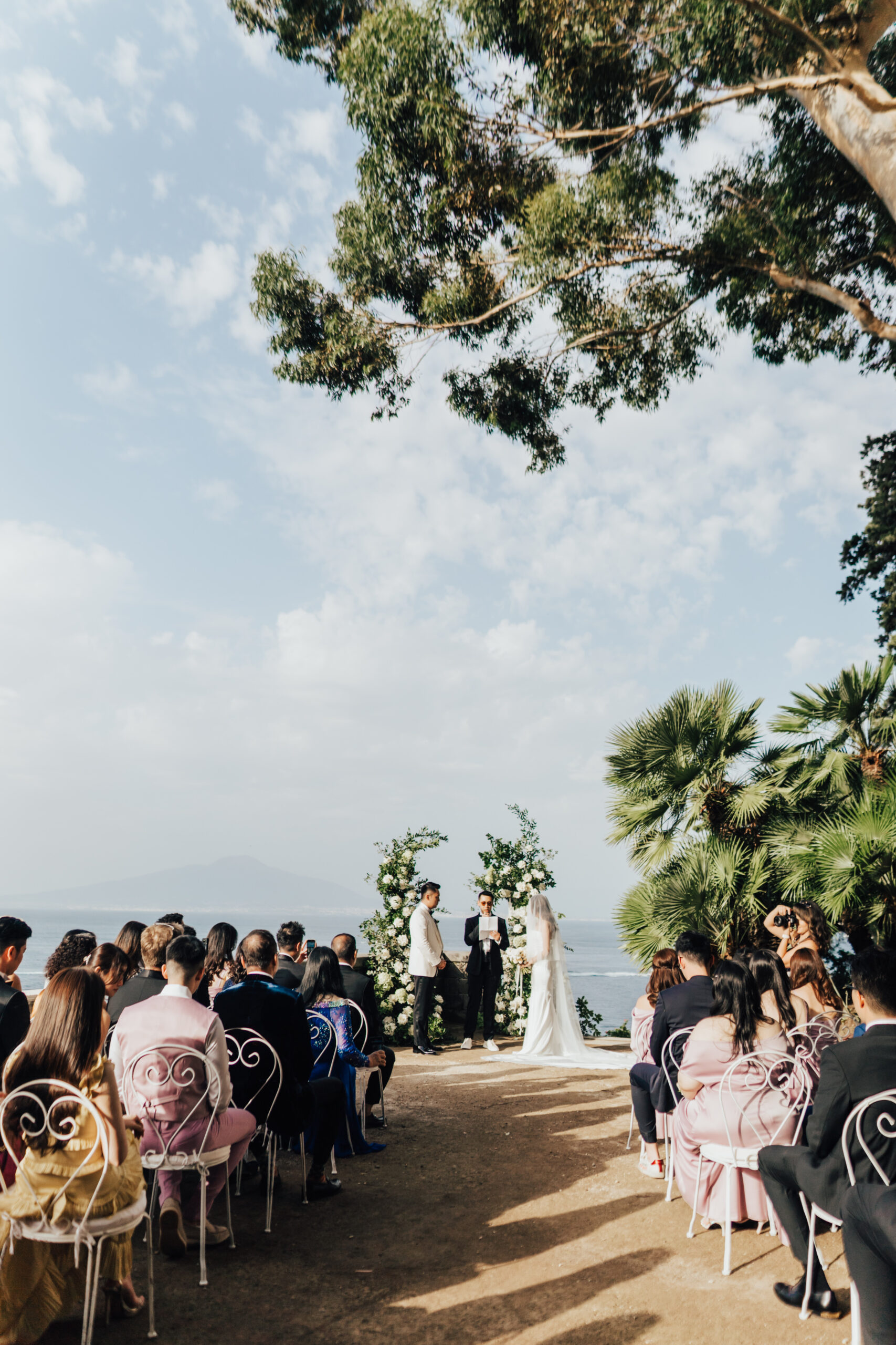 Outdoor wedding at Villa Astor Sorrento Amalfi Coast