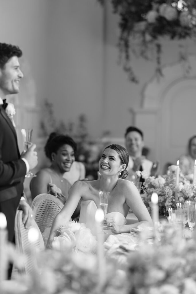 photo of groom giving speech