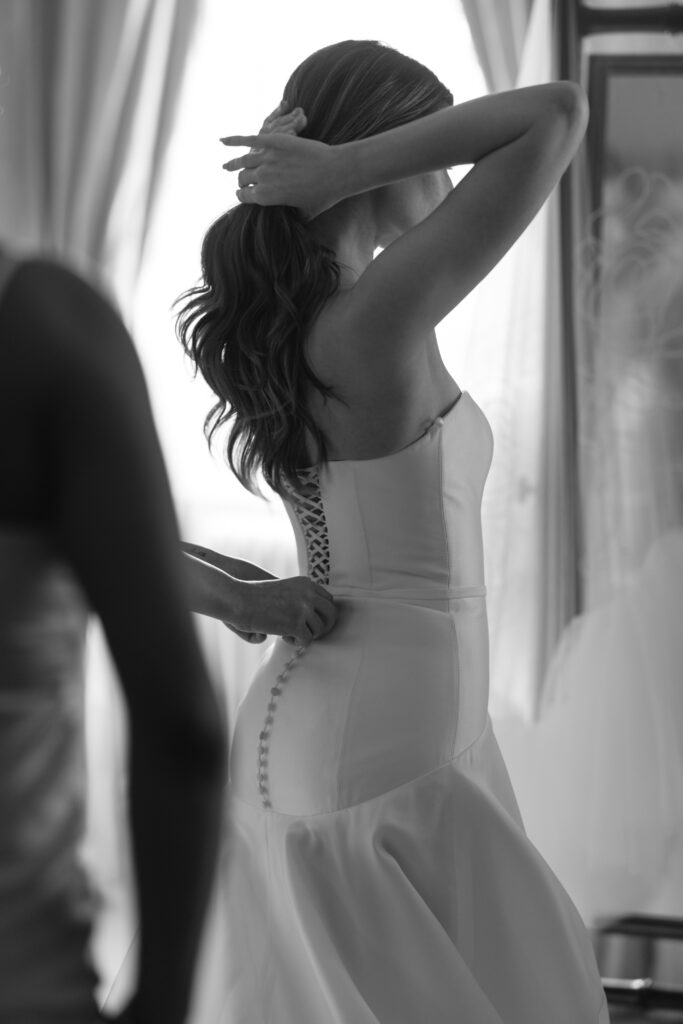 Bride getting ready