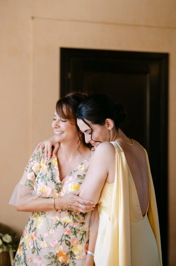 mother of the bride and bridesmaid