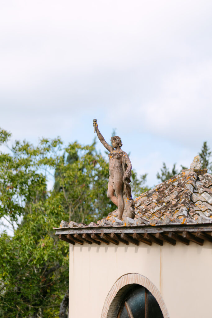 roof top statue at Borgo di Pietrafitta