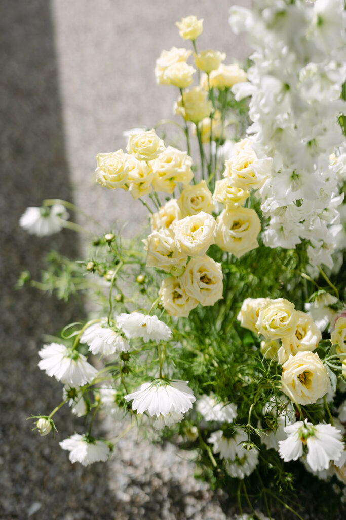 green and yellow floral arrangement