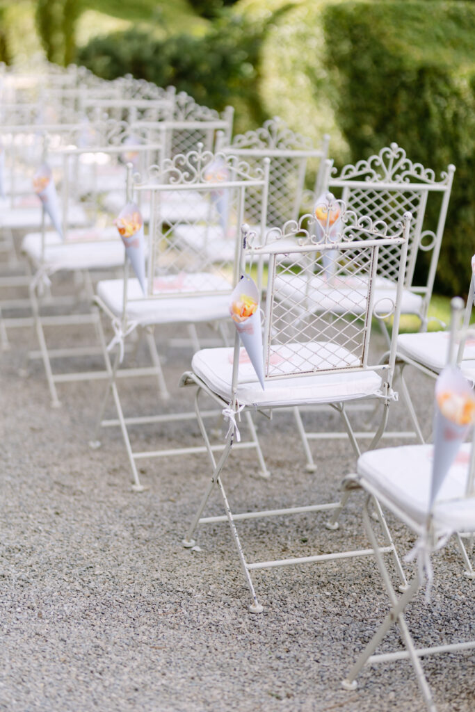 white wedding chairs