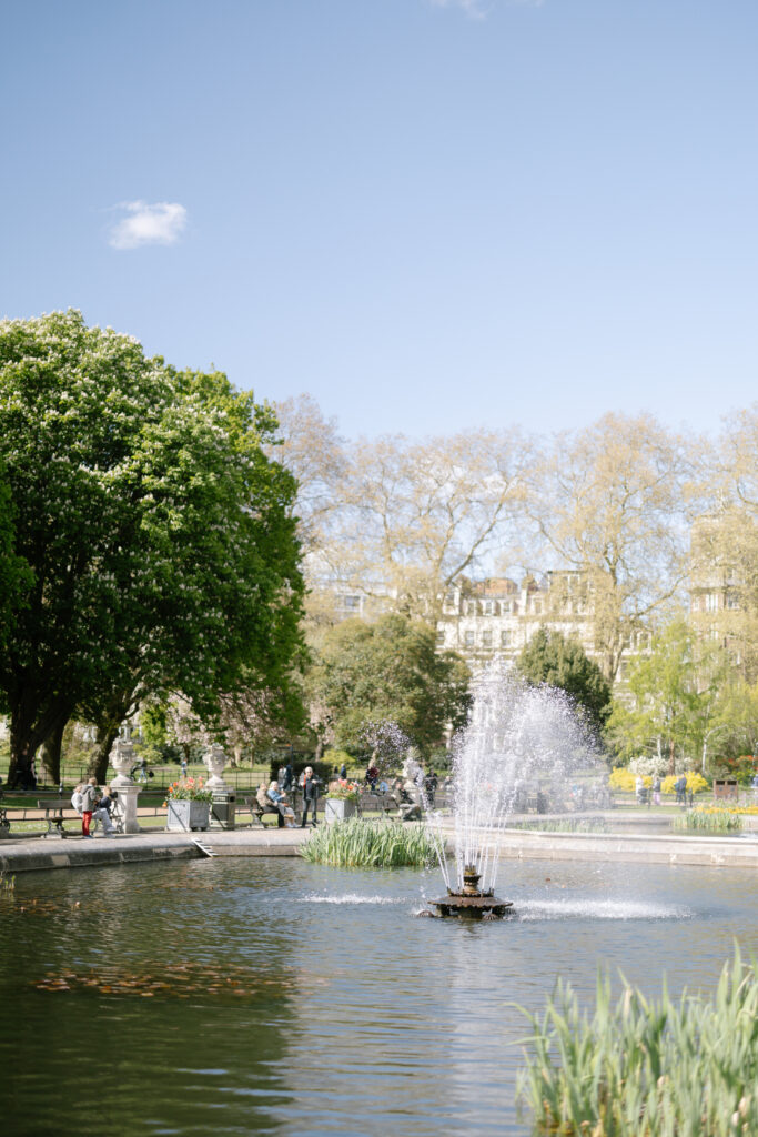 Italian gardens in London Hyde Park