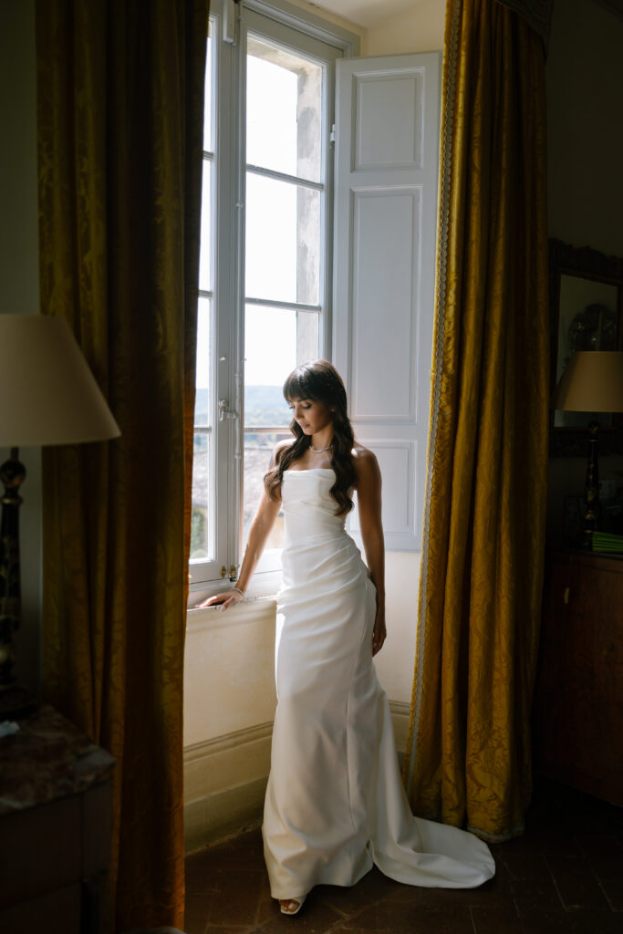 bride at window